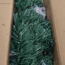 Juegoal 6ft Pre-Lit Artificial Christmas Tree, Lighted Optical Fiber Xmas Trees with Warm White Large Stars & Color Changing Optical Fiber Lights, Party Home Holiday Green Fake Tree with Metal Legs