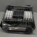 Dish Drying Rack for Kitchen Counter, Extendable Dish Rack with Drainboard, Collapsible dish drainer, Expandable Dish Strainer with Cutlery Holder, Foldable Home Countertop Plate Storage Rack, Black