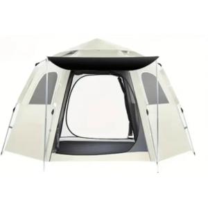 Waterproof Camping Tent for 2 People with Sun Protection, Easy Set-Up, 2 Doors, 4 Windows, and 6-Sided Ventilation, Hexagonal