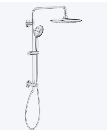 American Standard Spectra Versa Polished Chrome Shower Faucet Bar System with 2-way Diverter Ceramic Disc Valve