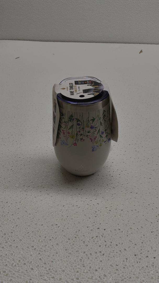 Whaline Floral Stainless Steel Wine Tumbler with Straw and Lid Spring Flower Butterfly Insulated Travel Coffee Mug Tumbler for Women Girlfriend Besties Wife Lover Spouse Gifts