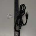 HHSOET Metal 8 Outlet Mountable Power Strip, Wall Mount Outlet Heavy Duty, Wide Spaced Commercial Shop Power Strip with Switch, 15A 125V 1875W, 6 FT SJT 14AWG Power Cord.(Black)