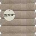 Bath Towels Set of 6  100% Cotton Terry  24" x 48"  Quick Dry, Soft & Highly Absorbent  Beige Towels for Bathroom, Gym, Spa, Pool & Daily Use