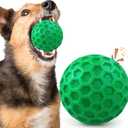 Tough Dog Chew Toys for Aggressive Chewers, Indestructible Dog Balls for Aggressive Chewers, Squeaky Balls for Dogs, Squeaky Toys for Large Dogs, Funny Heavy Duty Ball (Green)