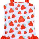 Vieille Toddler Girls Swimsuits Ruffle Bathing Suits One Piece Swimwear 2-6T (White)