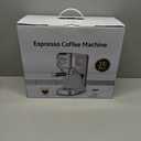 Espresso Machine 20 Bar, Compact Espresso Maker, Stainless Steel Expresso Coffee Machines with Steam Milk Frother & 34oz Removable Water Tank for Cappuccino, Latte, Home Office Use, Silver