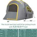 GoHimal Pickup Truck Tent, Waterproof PU2000mm Double Layer for FT Truck Bed, Portable Bed Tent for Camping