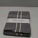 DII French Stripe Tabletop Collection Farmhouse Style Dining Table Linen Tablecloth, 60x120, Gray Chambray