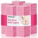 MAQIHAN 600 Lint Free Nail Wipes - Pink Nail Polish Remover Wipes Lint Free Nail Wipes Pads for Gel Nails No Lint Nail Glue Wipes Eyelash Extensions Toallitas Para Uas Sin Pelusa Nail Supplies (one size)