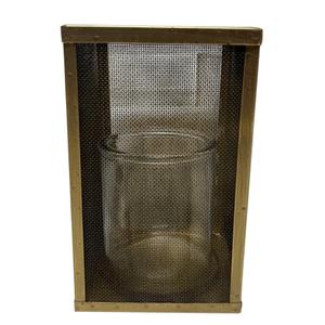 HD 10 in Metal Candleholder W/Glass