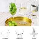 Wine Glasses Set of 12, 12 oz Red White Wine Glasses, Clear, Dishwasher Safe