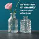 Saage 32-Piece Bud Vases Set, Vintage Clear Glass Vases for Centerpieces, Elegant Wedding & Home Decor, Small Flower Vases Bulk, Mini Table Decoration