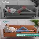 Wedge Pillow Headboard, 3PCS Orthopedic Bed Wedge Pillows Set for After Surgery, Adjustable Pillow Wedge for Acid Reflux&Back Pain Relief, Sleeping, Back Pillow for Bed Sitting Up, White/Grey (Adjustable 9&12 Inch + 1 Head Pillow)
