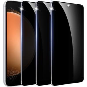 3+1 Pack Designed for Samsung Galaxy S23 FE 5G Privacy Screen Protector,9H Tempered GlassNot Support Fingerprint Unlock AntiSpy Film Compatible With Samsung S23FE 5G