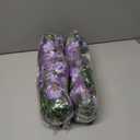 2 x HyeFlora Artificial Flowers for Outdoors, 2pcs Faux Hanging Morning Glory Silk Fake Flowers Lifelike Artificial Plants UV Resistant Flowers for Outside Planter Patio Garden Porch Decor (Purple)