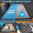 URPOWER 2026 Upgraded Back Seat Extender for Dogs - Large Hard Bottom Dog Car Seat Cover Holds 550lbs, Waterproof Dog Hammock Pet Bed with High-Density Foam Non-Slip Backseat Protector