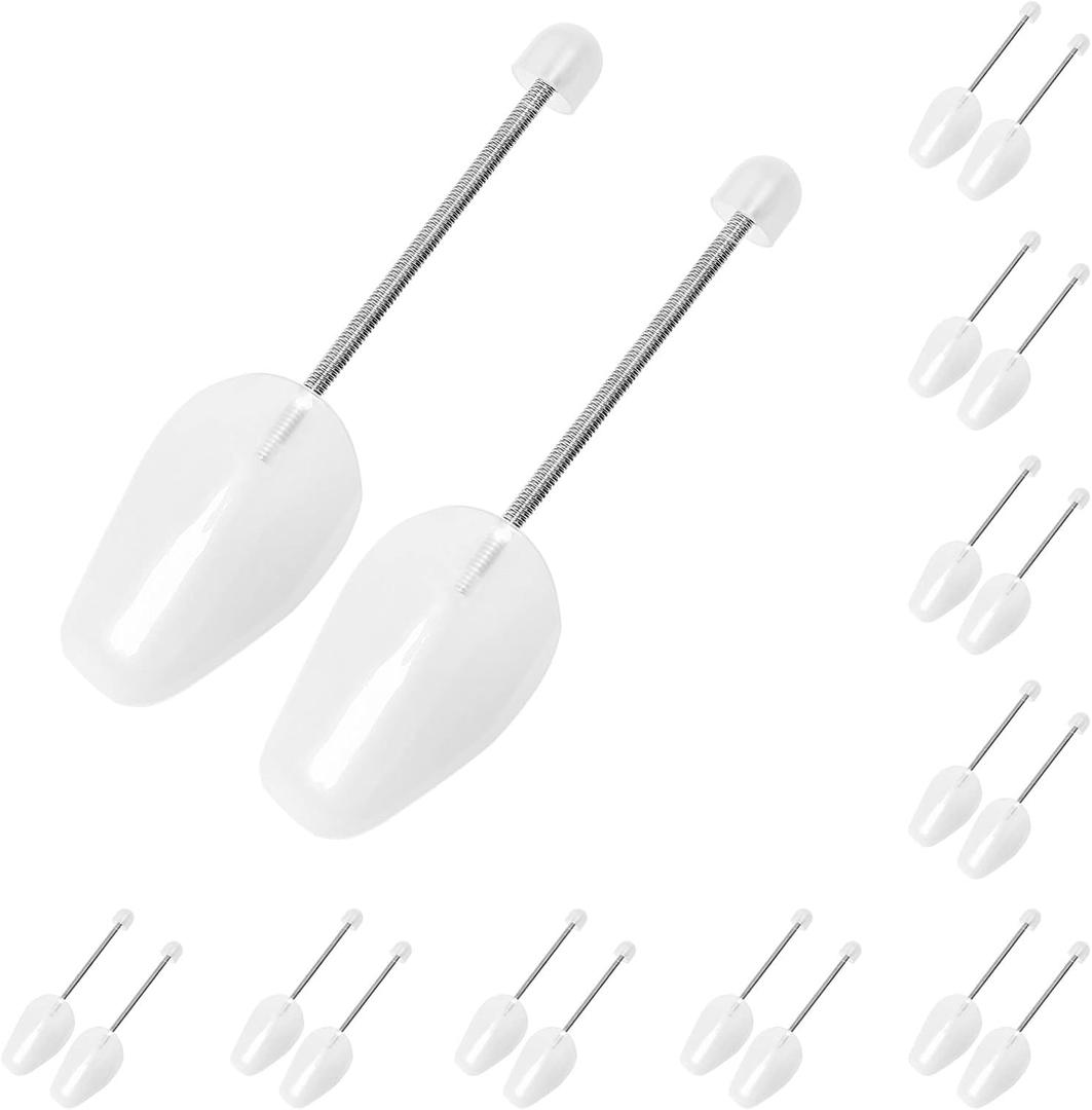 10 Pairs Plastic Shoe Trees for Men (White)