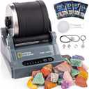 National Geographic Rock Tumbler Kit  Hobby Edition Includes Rough Gemstones, and 4 Polishing Grits, Great STEM Science Kit for Geology Enthusiasts, Rock Polisher for Kids and Adults