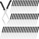 Therwen 100 Pieces Serrated Edge Pointed Tip Steak Knives Stainless Steel Steak Knife with Serrated Edge 8.8 Inch For Kitchen Restaurant Tableware Camping