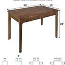 39" Solid Wood Dining Room Table, Rectangular Kitchen Real Wooden Table, 39" L x 25" W x 29" H