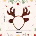 3 x Christmas Reindeer Antlers Headband, Deer Antler Hair Accessories For Pet, Christmas Cosplay Costume Party