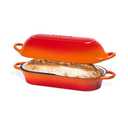 Enamelled Cast Iron Bread Loaf Pot – Dutch Oven For Sourdough Bread Baking – Oven Safe Non Stick Bread Pot – Rectangular, Orange, 34cm x 16cm – by Nuovva