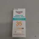 Eucerin Sun Tinted Sensitive Mineral Face Sunscreen Lotion SPF 35, Non-Comedogenic Mineral Sunscreen with Gentle Zinc Oxide Protection for Sensitive Skin, 1.7 Fl Oz Bottle