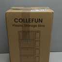 Storage Bins with Lids,4 Tier Stackable Storage Bins with Drawers,4 Pack Collapsible Plastic Storage Boxes with Wheel-1 Lid,23QT Foldable Containers for Closet Living Room Bedroom Office.