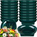 Karenhi 18 Pcs Floral Supplies Green Bowls for Flower Arrangements Large Size 6.3 Inch Floral Foam Bowls for Arrangements Holiday Wedding Fresh Flower Decoration Supplies (Foam Not Include)