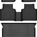 HAFIDI Floor Mats & Cargo Liner Set Fit for 2018-2024 Volkswagen Tiguan All Weather Protection TPE Anti-Slip Automotive Full Set Floor Liners Custom VW Tiguan Accessories - Black