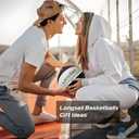 Full Size Basketball Rubber- Leather,Indoor-Outdoor-Pool,with Pump(Deflated) (Black/Gray Size 7 (29.5"))