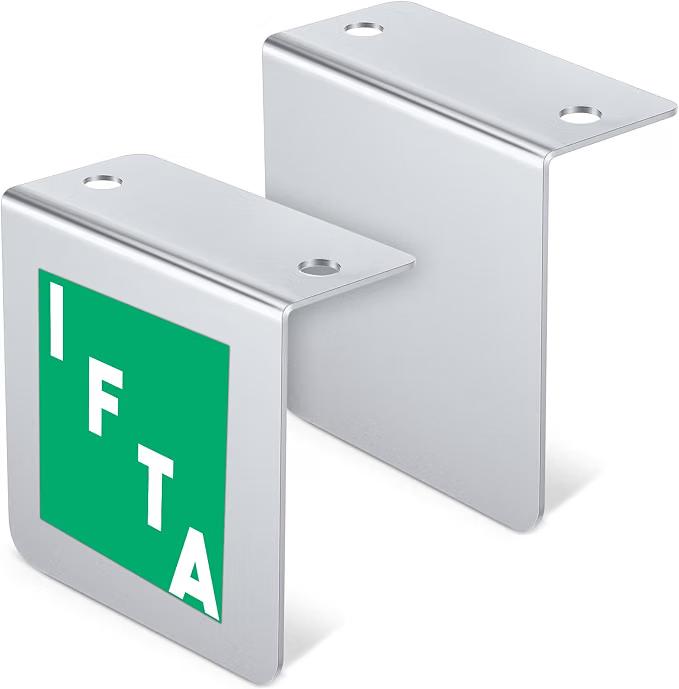 Yaocom 2 Pack Chrome l Bracket Universal 4" x 4" Flat Permit Panel Permit Sticker Holder Chrome-Plated for IFTA and DMV Class Truck, Car Parking Passes, Permits, Vehicle Emblems Mounting