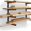 Bora Portamate Bora Wood Storage Rack (4-Level, Orange and Gray)