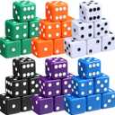 36 Piece 19mm Casino Theme Party Dice Sets Acrylic Large D6 Opaque Dice Bulk for Board Games Birthday Theme Party Supply (Fashion Color)