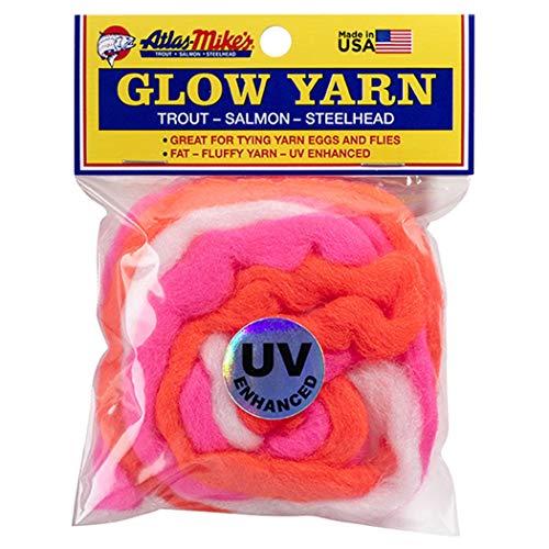 Atlas Mike's Rainbow UV Glow Yarn, Pink 2 Pack