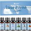 Clean Essential Oils Set, Laundry Collection Essential Oils Set, Pack of 6 Fragrance Oil for Diffuser for Home, Use with Wool Dryer Balls Scents - Fresh Linen, Clean Breeze, Eucalyptus and Cotton (0.34 Fl Oz (Pack of 6))
