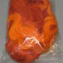 MAGQOO Orange Wigs for Women Long Curly Wavy Flame Fire Ombre Wig with Bangs Colorful Funny Synthetic Heat Resistant Cosplay Costume Party