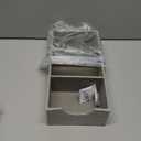 Household Essentials Grey 727-1 Deep 3 Section Drawer Organizer Box for Storage | 12 in x 6.13 in x 3.13 (Silver)