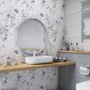 Blue Floral Wallpaper Peel and Stick Wallpaper 17.3"197" Boho Flower Removable Self Adhesive Wall Paper for Bedroom Floral Contact Paper for Cabinets Furniture Watercolor Decor Waterproof Vinyl Film