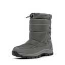 DREAM PAIRS Women's Winter Snow Boots Waterproof Lightweight Warm Fashion Janara Mid Calf Boot,Size 8,Grey