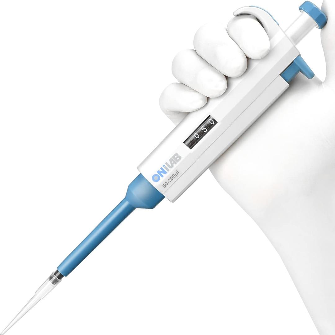 ONiLAB Lab Micropipette, Adjustable Volume Single Channel Pipettors,50-200ul,
