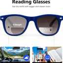 3 Pack Bifocal Reading Sunglasses for Men/Women – Gradient Tinted Sun Readers with UV400 Protection, Spring Hinge Comfort, Stylish for Outdoor, Travel Daily Wear +2.00