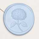 UNIQOOO Wax Seal Stickers - 3D Hydrangea Floral Wedding Invitation Envelope Seal Stickers, 50 Pcs Self- Adhesive Stickers, Perfect for Invitation, Christmas, Gift Wrapping (Light Blue)
