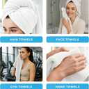 Avalon Towels Microfiber Salon Towel - White Hand Towels Bulk 24 Pack - Lint Free Fleece Microfiber Hand Towel, Soft & Ultra-Absorbent Ideal for Facial Spa & Gym Work Out 16"x26" (Not Bleach Proof)
