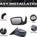Left Driver Side Mirror Compatible with Honda Accord 2008 2009 2010 2011 2012 Power Manual Folding Non-Heated Door View Mirrors 3 Pins