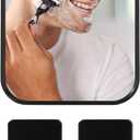 Shower Mirror Anti-Fog Shaving Mirror 4.1 * 6.5 Inch Anti-Fog Shower Mirror Swivel Bathroom Mirror Shower Accessories Bathroom Accessories with 2 Razor Holders (Black)