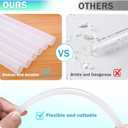 6pc Plastic Replacement Straws Reusable for Stanley Tumbler 30 oz 40 oz, 12 Inch Straight Replacement Straw with Silicone Tips, Straw Covers and Cleaning Brushes