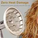 Large Diffuser Attachment Suitable for Shark FlexStyle, Upgraded Larger Shark Diffuser Nozzle for Dryer Rapid and Achieve Wavy, Curly, Coily Hair (White)