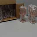 XUWAIDSGN 16 Pcs 7oz Plastic Vintage Glasses Drinking Glasses Unbreakable Wedding Glassware Crystal Water Goblets Reusable Drinkware Vintage Champagne Flutes (16, Rose Gold)