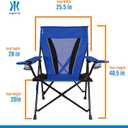 Kijaro XXL Dual Lock Portable Camping Chair - Supports Up to 400lbs - Enjoy The Outdoors in a Versatile Folding Sports & Outdoor Chair